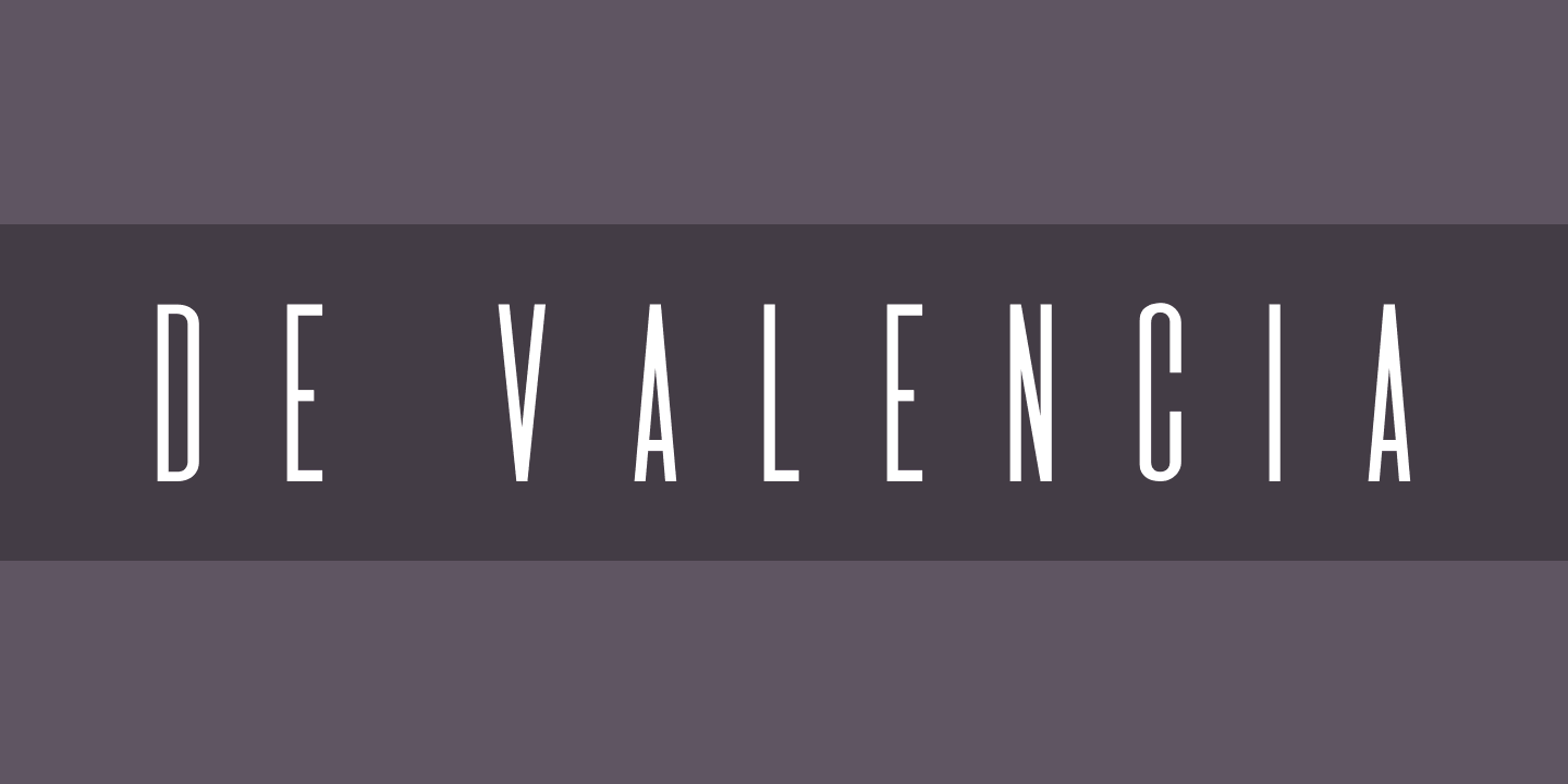 Шрифт De Valencia